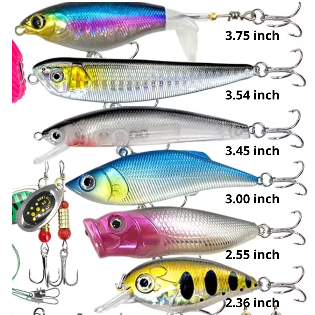 Catchro 409 Pcs Tackle Box Set with Fishing Lures - Comprehensive Fishing Tackle Box for All Skill Levels, Perfect for Freshwater and Saltwater Angling